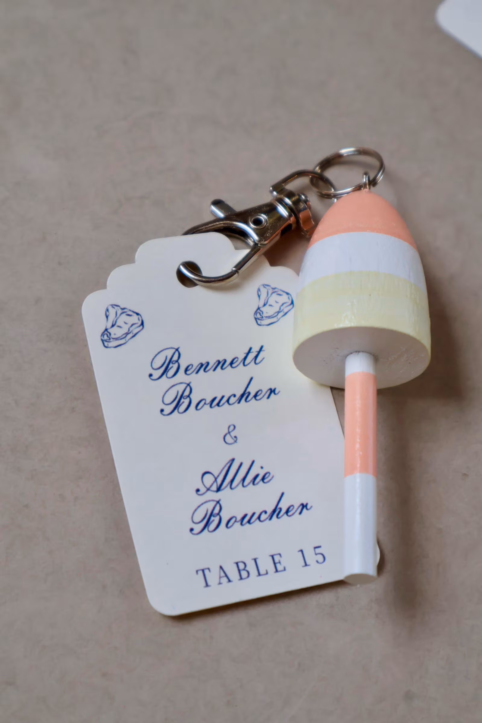 Buoy Keychain Seating Card — view 7