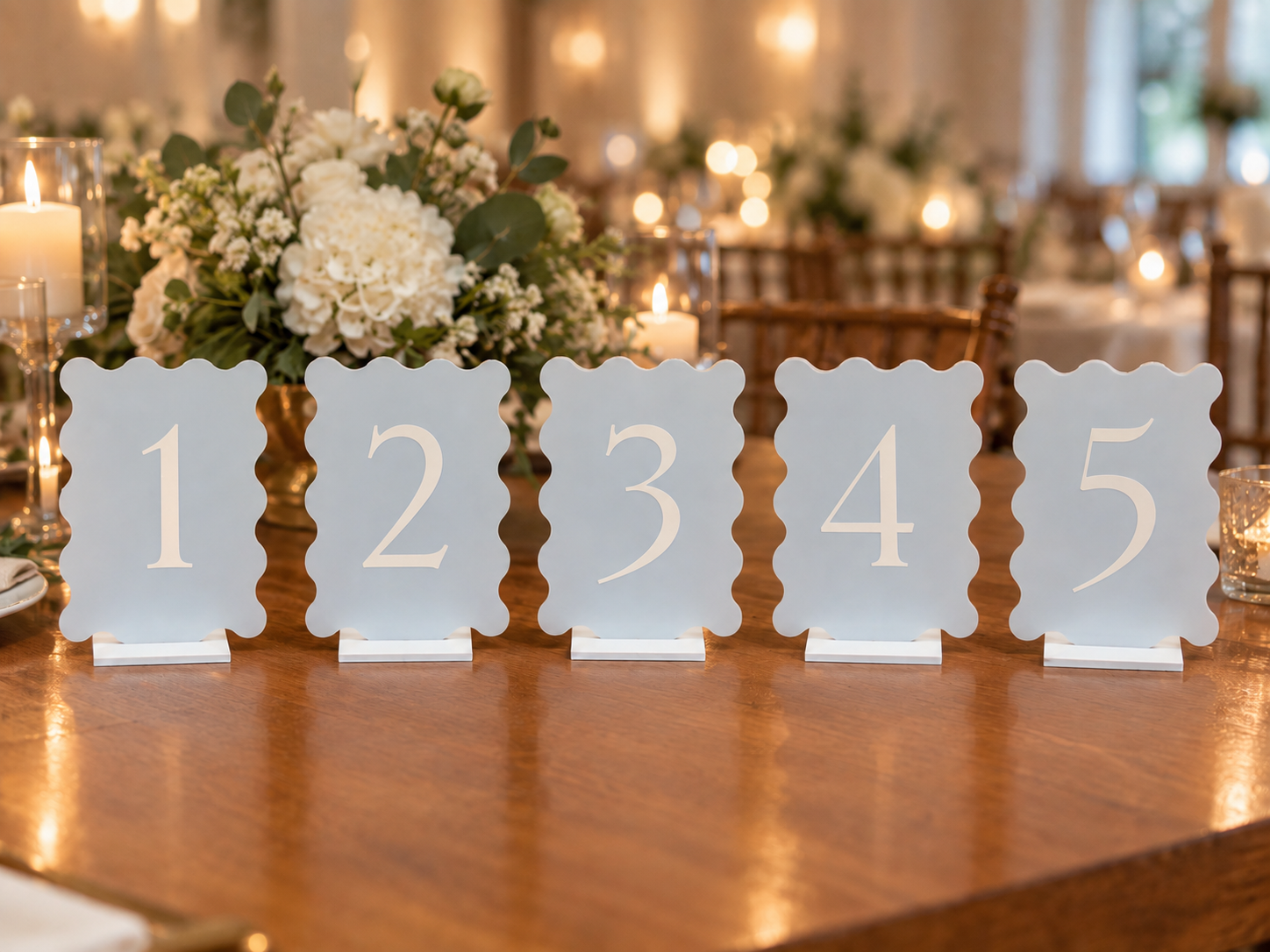 Scalloped Table Numbers — view 2